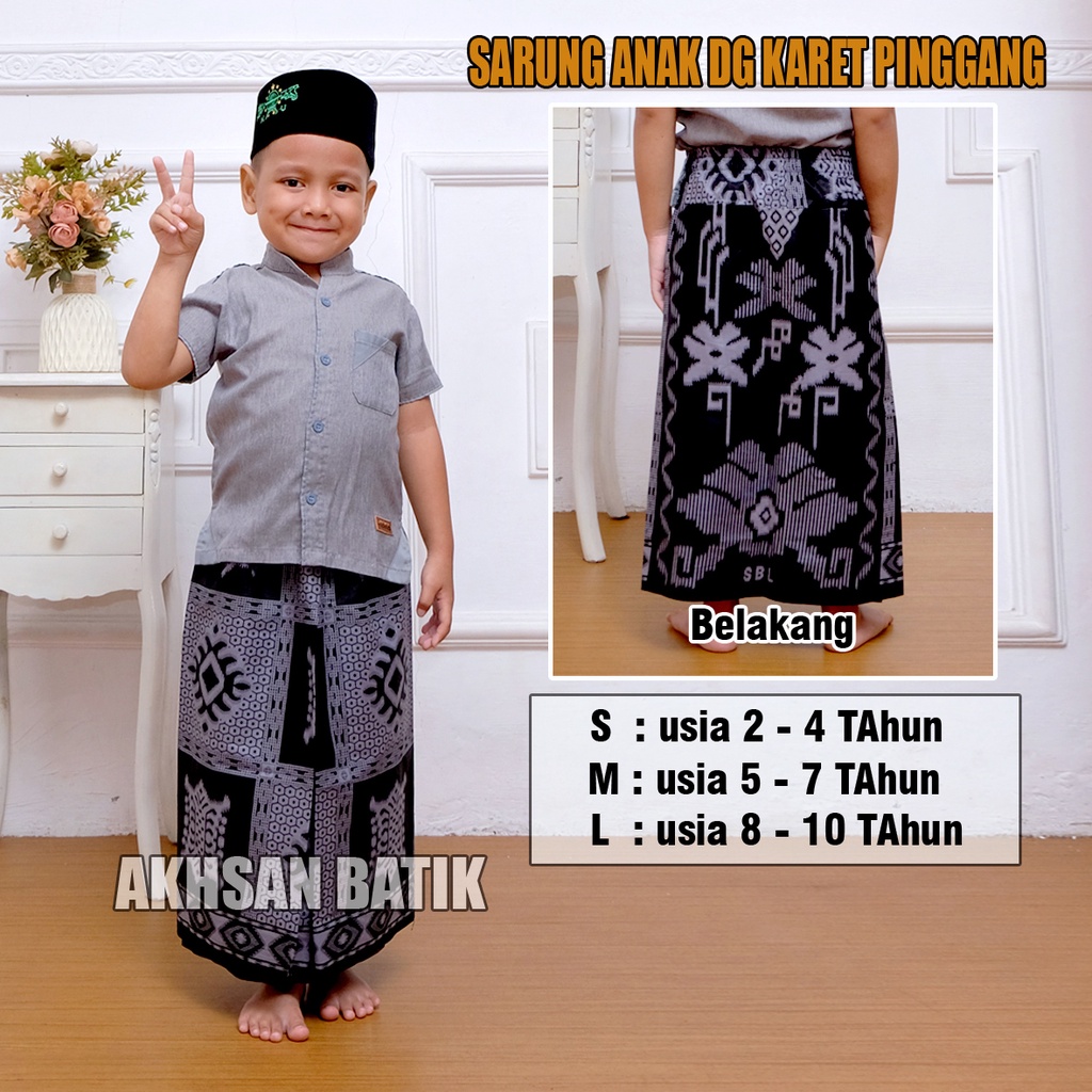 Sarung Anak Instan Motiv Terbaru Untuk Usia 2-10 Motiv Diamon Model Rok Praktis Bahan Katun Lembut Adem Di Pakai