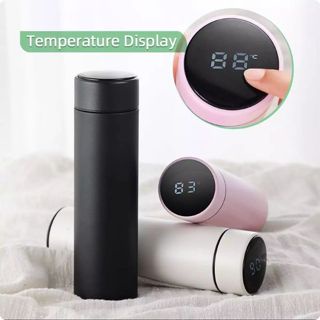 Sgmshop Tumbler Air Panas Dingin Stainless Stell Led Display Thermos LED SUHU