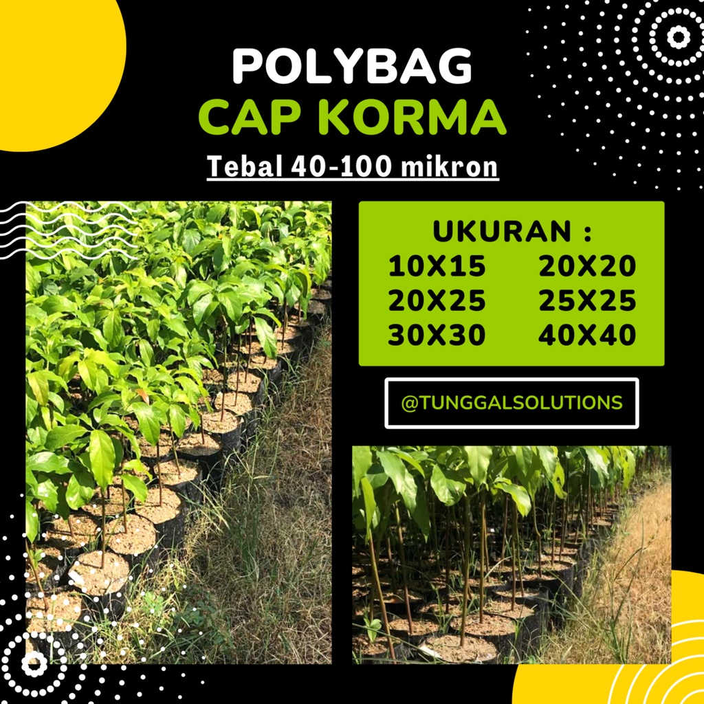 POLYBAG (500 gram) - Polybag tebal, Polybag Korma, Polybag tebal 100 mikron, polybag tebal 80