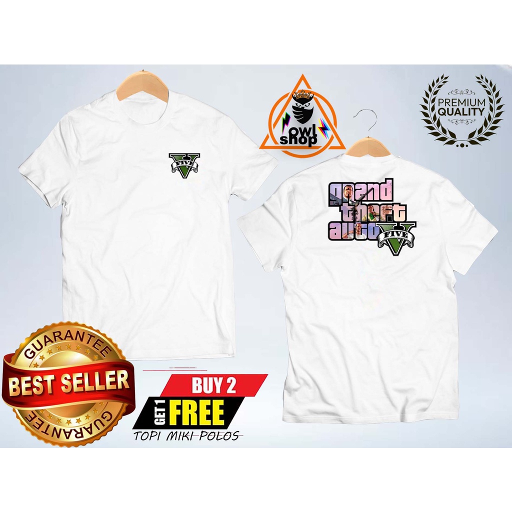 Import Quality Tshirt GTA 5 MURAH BAJU Kaos GTA 5 keren