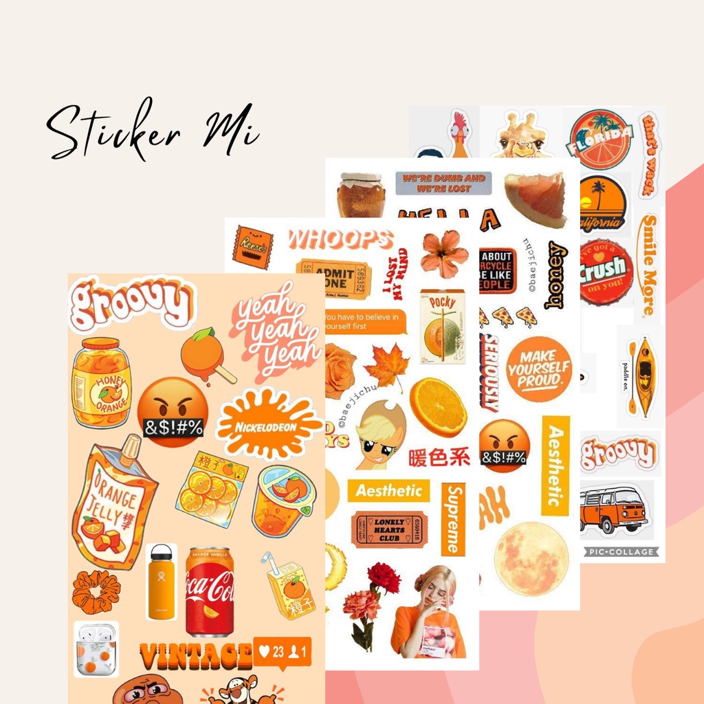 

[ORANGE] STIKER AESTHETIC ANTI AIR GLOSSY 135 GSM