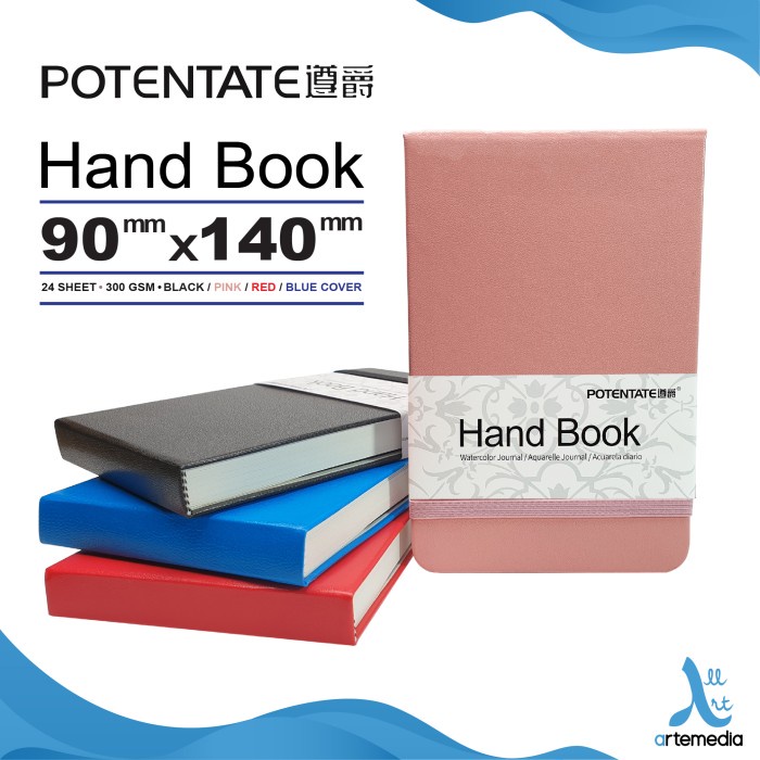 

Buku Gambar Potentate Hand Book Watercolor 90X140Mm 300Sgsm Kertas Buku Cat Air