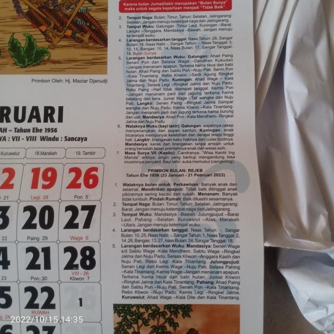 

Terlaris ✨ -Kalender Jaya Baya Jayabaya 2023 - Kalender Primbon Jawa - Original- 2.1.23