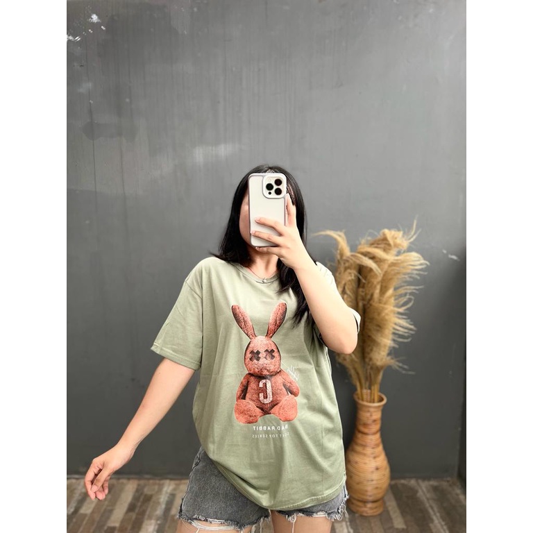 KAOS BAD RABBIT | BAJU TUMBLR TEE SHIRT OVERSIZE DUSTY ROSE BLUE HITAM BEIGE | TUMBLR TEE | KOREA STYLE