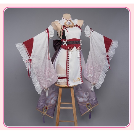 UWOWO Genshin Impact Cosplay Fanart: Yae Miko Cosplay Maid Costume Sexy Ver. Halloween Christmas Costume Maid Dress