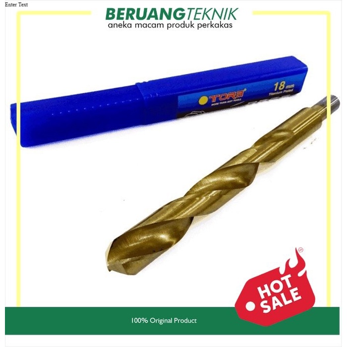 TORA Mata Bor Satuan Besi & Kayu 18 Mm HSS Kuningan