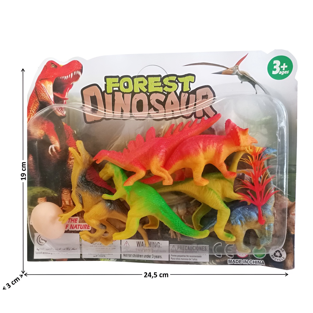 Forest Dinosaurus | Mainan Hewan Hewanan | Mainan Anak Cowok 2-3-4-5-6 Tahun | Miniatur Hewan Mainan