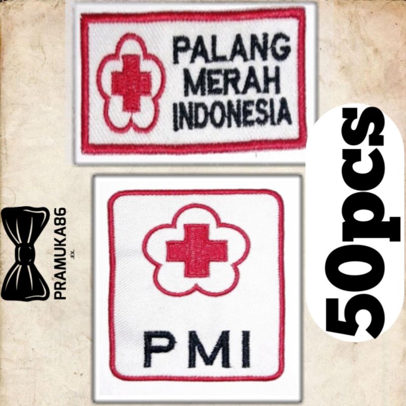 (50pcs) Bedge bed bet PMI - Logo Bordir PMI