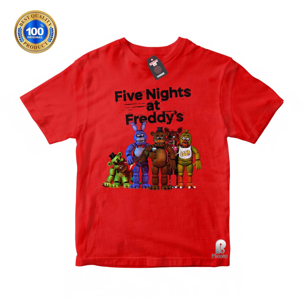 BAJU ANAK KAOS ATASAN ANAK MOTIF ANIME FIVE NIGHTS AT FREDDYS UNISEX Bahan COTTUN (FREE NAMA)