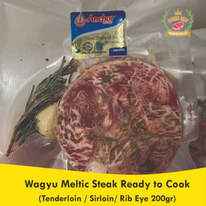 Jual Meltique Steak Ready to Cook 200 gram ( sirloin / tenderloin / rib