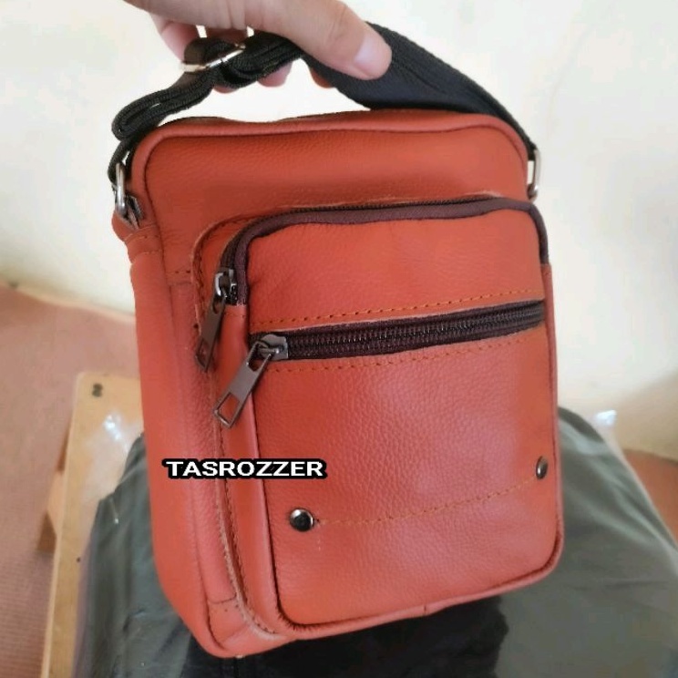 Tas hp selempang kulit asli Garut merk ROZZER RS4