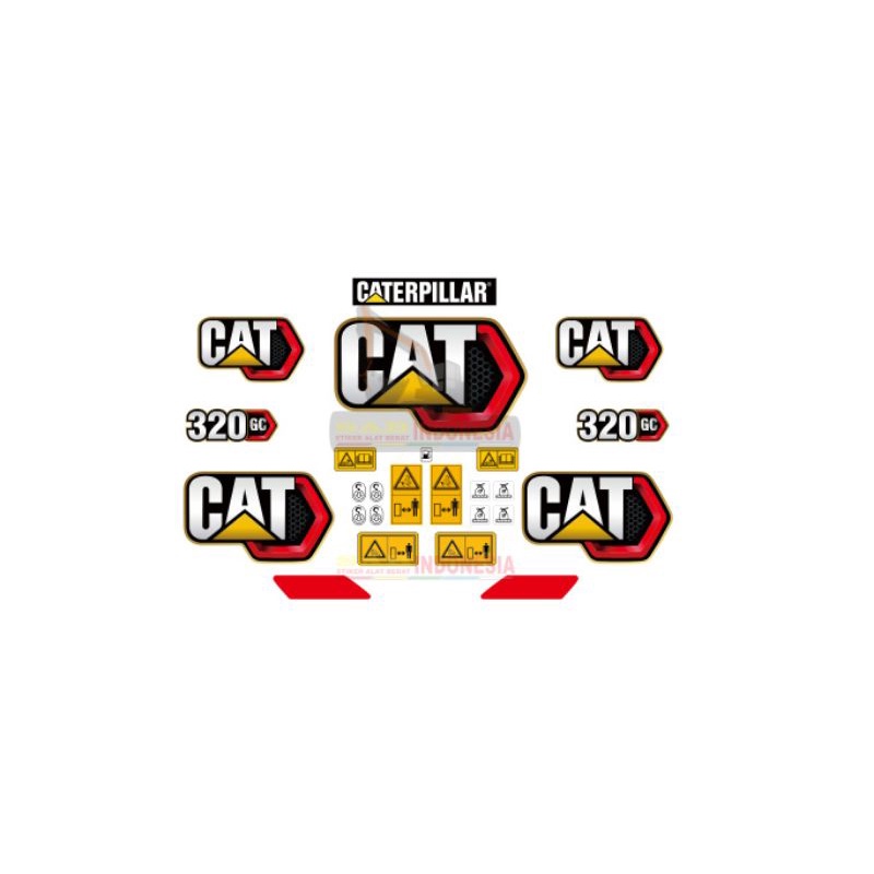 Stiker Excavator CATERPILLAR CAT 320 GC