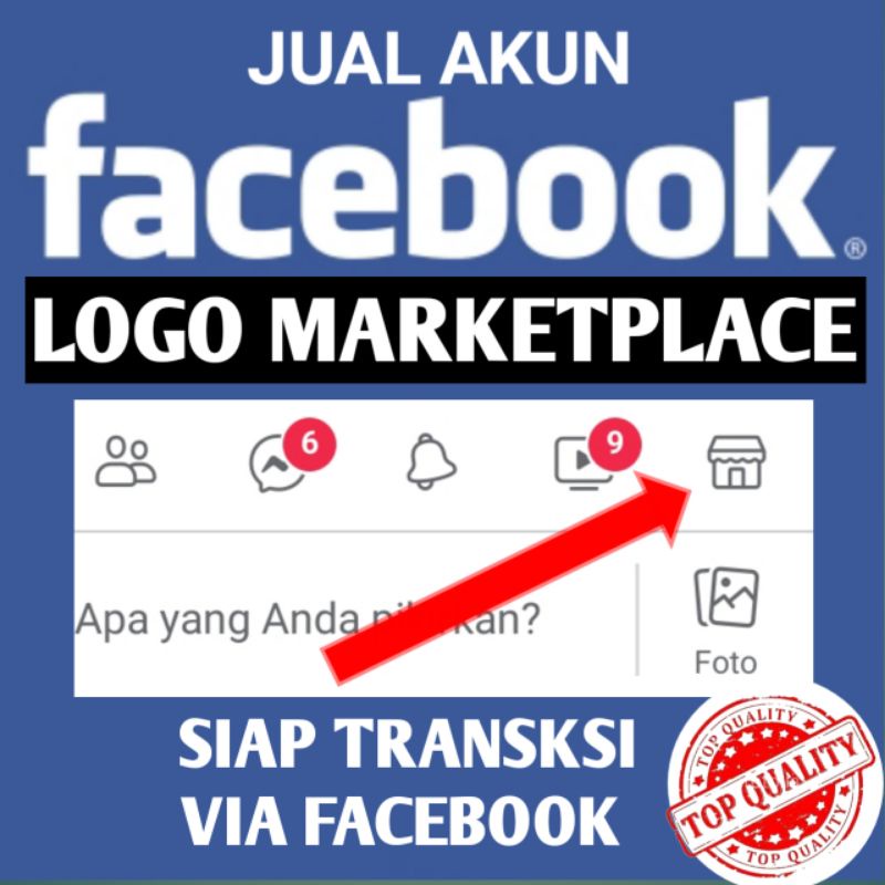 Jual AkunFB / Fecbuk Berlogo Marketplace