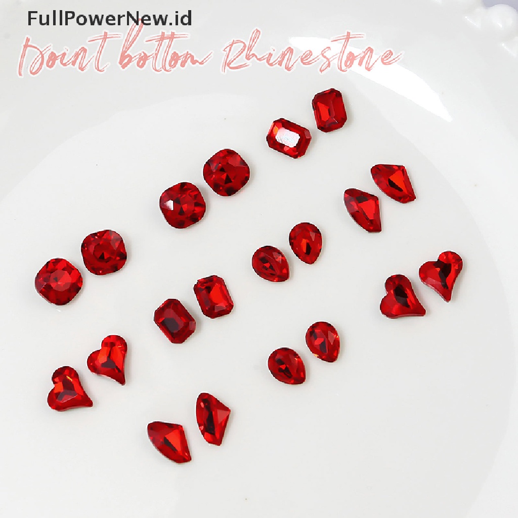 Power 20PCS 3D Nail Art Rhinestones Kristal Batu Warna-Warni Tips Dekorasi DIY ID