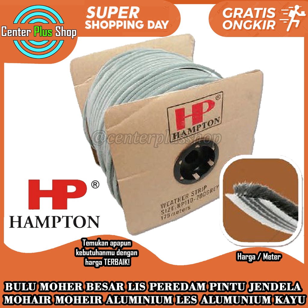 BULU MOHER BESAR LIS PEREDAM PINTU JENDELA MOHAIR MOHEIR ALUMINIUM LES ALUMUNIUM KAYU 1 M  PENUTUP C