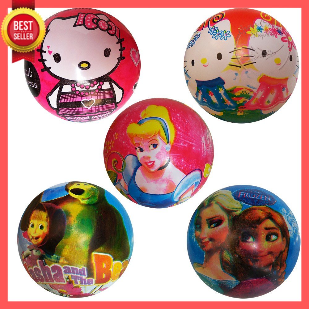 GOS -E310- Bola Karet Karakter - Bola Tendang Karet - Bola Mainan Anak