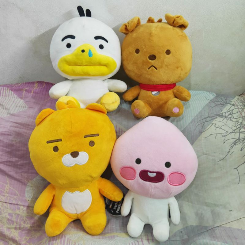 Apeach, Ryan, Frodo & Tube Kakao Friends Plushies Doll