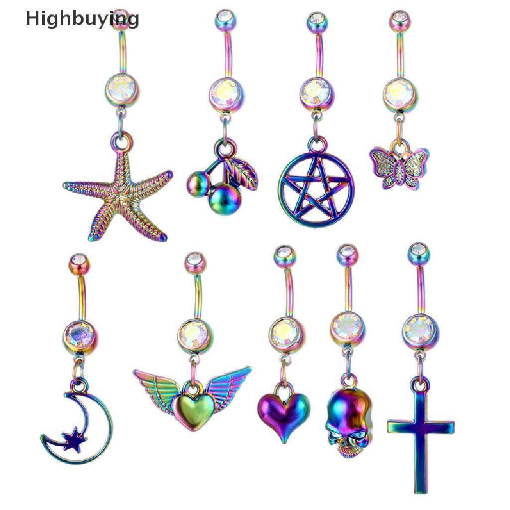 Hbid Surgical Steel Belly Button Ring Fashion Heart Belly Jewelry Cincin Pusar Bintang Laut Cincin Pusar Perhiasan Pusar Hadiah Grilfriend Glory