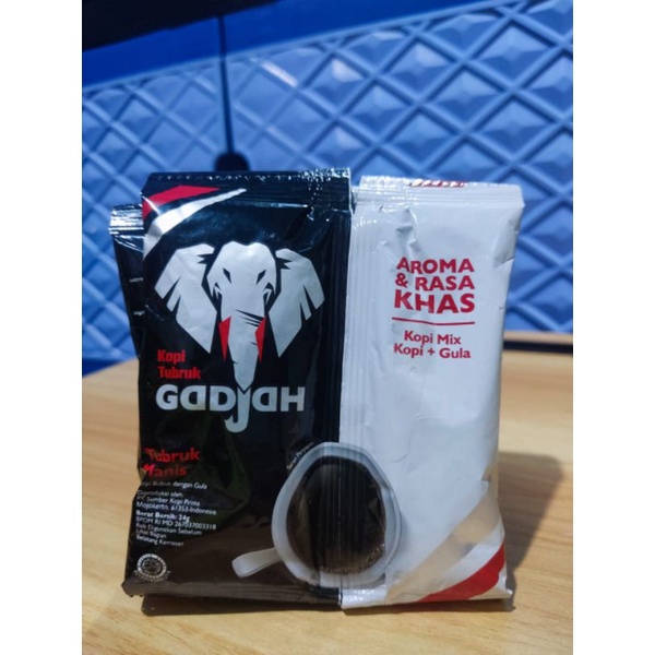 

KOPI TUBRUK GADJAH - Kopi + Gula - 1 Renceng 10 Sachet