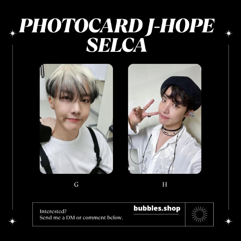 PHOTOCARD UNOFFICIAL J-HOPE BTS SELCA