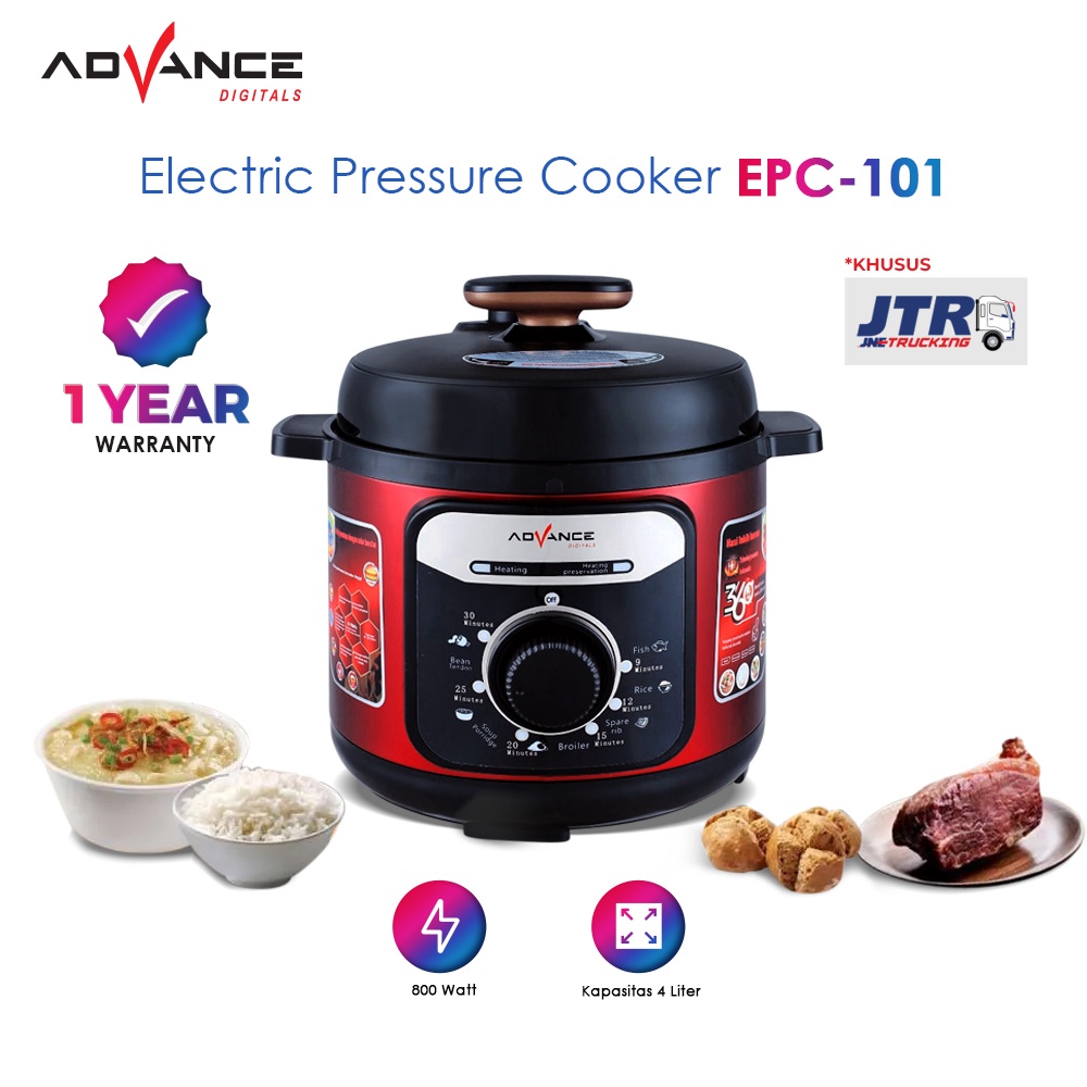 ADVANCE Electric Pressure Cooker 4 Liter Panci Presto Serbaguna Memasak Cepat EPC101