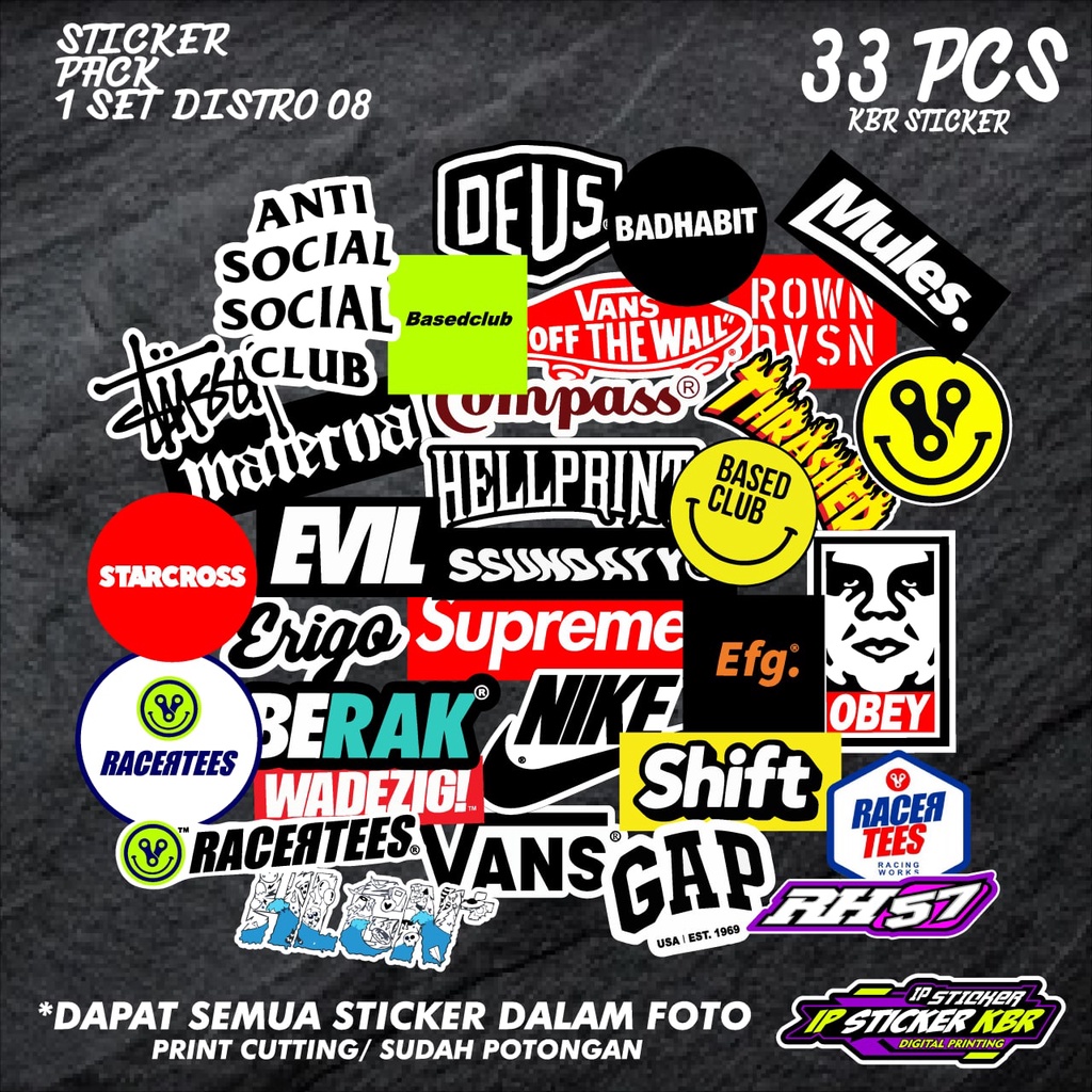 (COD) STICKER PACK DISTRO/ STICKER MOTOR / STICKER CUTTING / STICKER PACK DISTRO