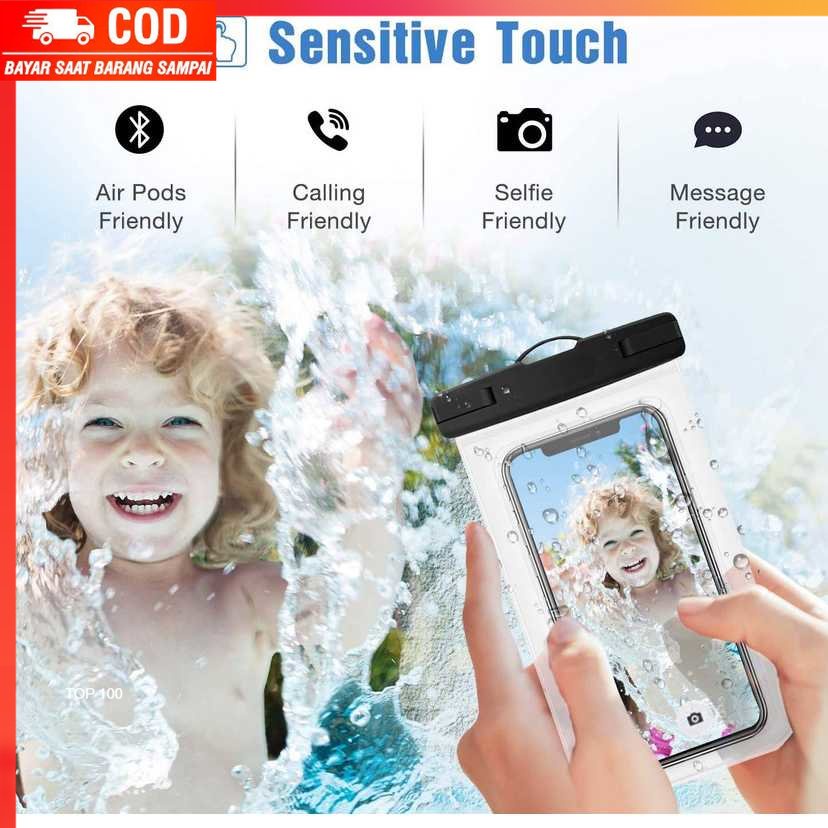 ( 100% BARANG ORI ) AUW Casing Anti Air Smartphone Waterproof 6 Inch - ABS175-100