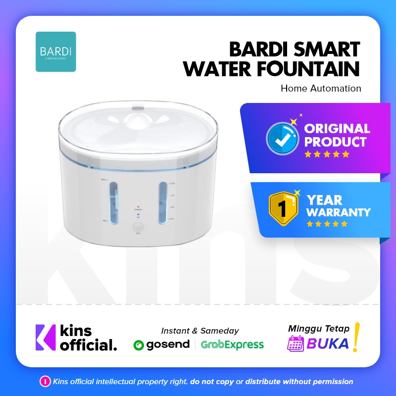 Bardi Smart WIFI Water Fountain (Dispenser Minuman Anjing/kucing )