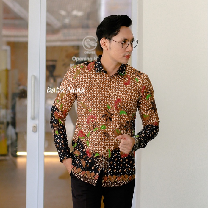 Batik Pria Slimfit Lengan Panjang Premium SBA10