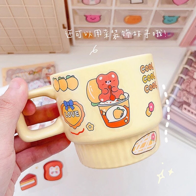 20 LEMBAR CUTE DECO STICKER CARTOON FANCY KAWAII KOREAN JAPANESE STYLE DIY SCRAPBOOK JURNAL DIARY STIKER LUCU AESTHETIC LOVELY PINK GIRLS KARAKTER KARTUN ANAK PEREMPUAN BOTOL AIR MINUM VIRAL LAPTOP PHONE CASE HP UNIK BERUANG HEWAN BUNNY ANIMALS PATTERN