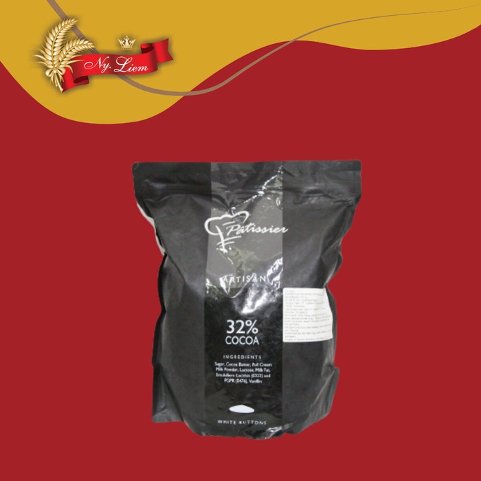 PATISSIER Gourmand Chocolate Compound 32% White Button 2,5 kg