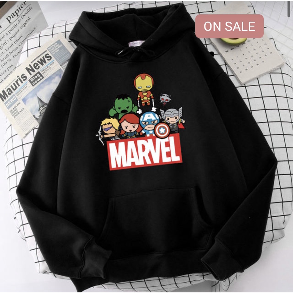 Jumper Hoodie Anak  MARVEL SUPERHERO II Jaket Hoodie Anak Viral II Sweater Hoodie Kids Sz M - XL ( Laki Laki &amp; Peremepuan )