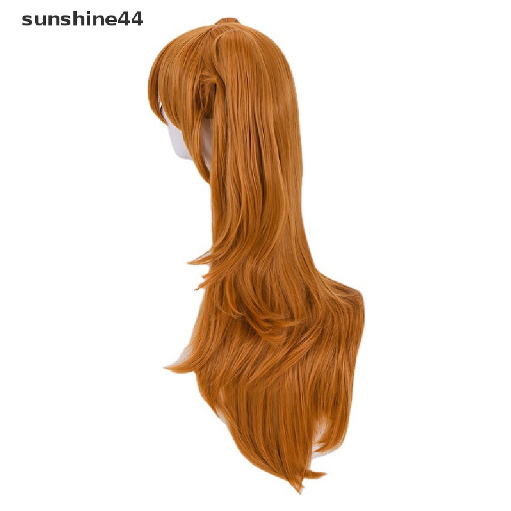 Sunshine Wig Sintetis Tahan Panas Cosplay EVA Asuka Langley Soryu Berkualitas Tinggi.