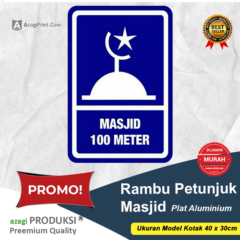 

Cetak Stiker Reflective Rambu Petunjuk Masjid Plat Aluminium | Best