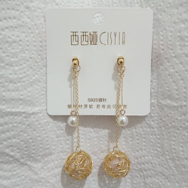 Anting korea model tali rami gulung
