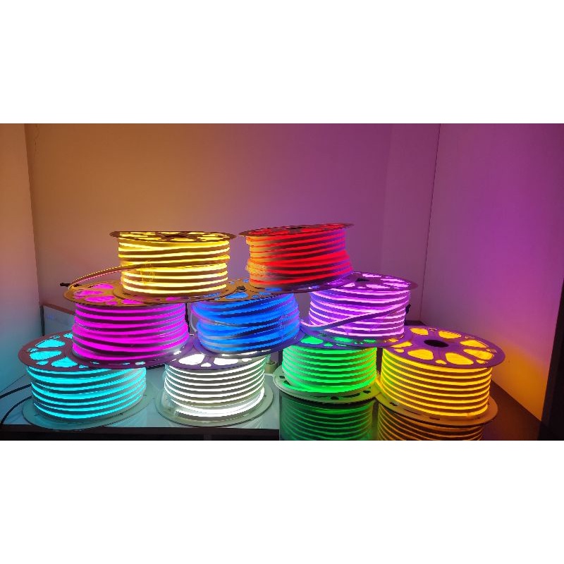 PAKET LAMPU LED NEON FLEX AC 220V 11M 12M 13M 14M 15M FLEXIBLE OUTDOOR INDOOR SIAP PAKAI