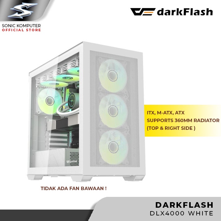 CASING DARKFLASH DLX4000 MESH WHITE ATX MATX
