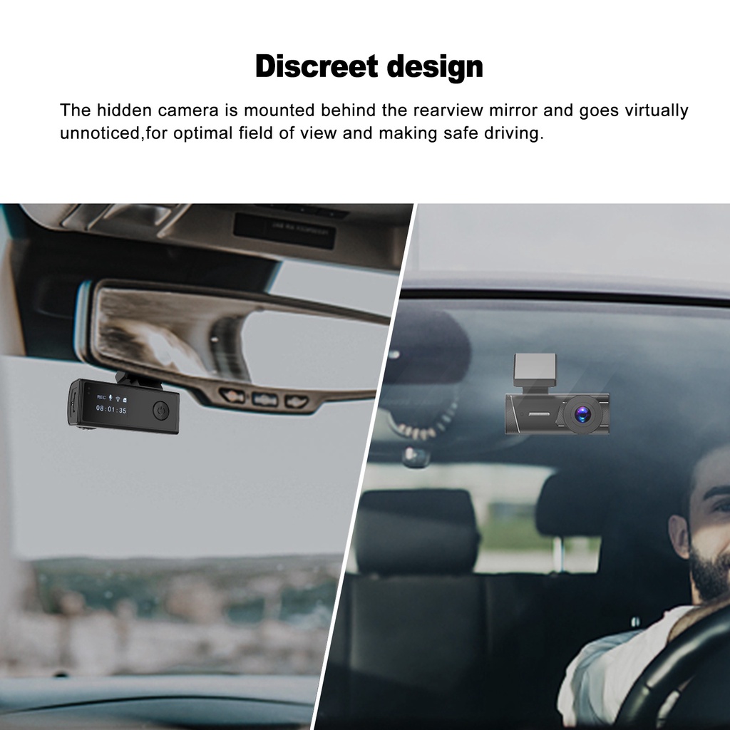 ESSGOO Car Recorder DVR 1080P HD Car Security Support Cell Phone Connection Parking Monitoring