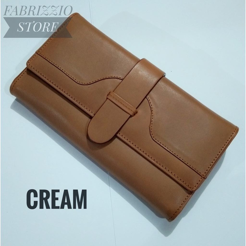 dompet wanita panjang hp kulit asli natural