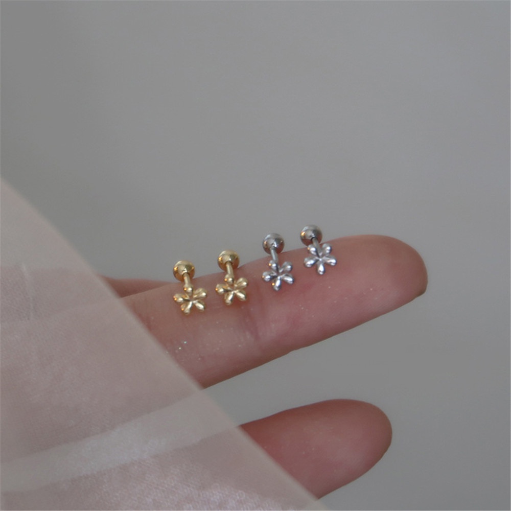 [COD Tangding] Indah Sederhana Anting Bunga Wanita Gadis Lucu Studs Earring Perhiasan Aksesoris