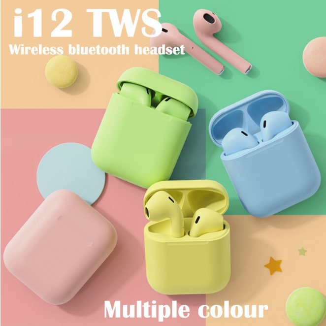 Headset Bluetooth TWS inPods 12 Multiple Colour Macarron Earphone