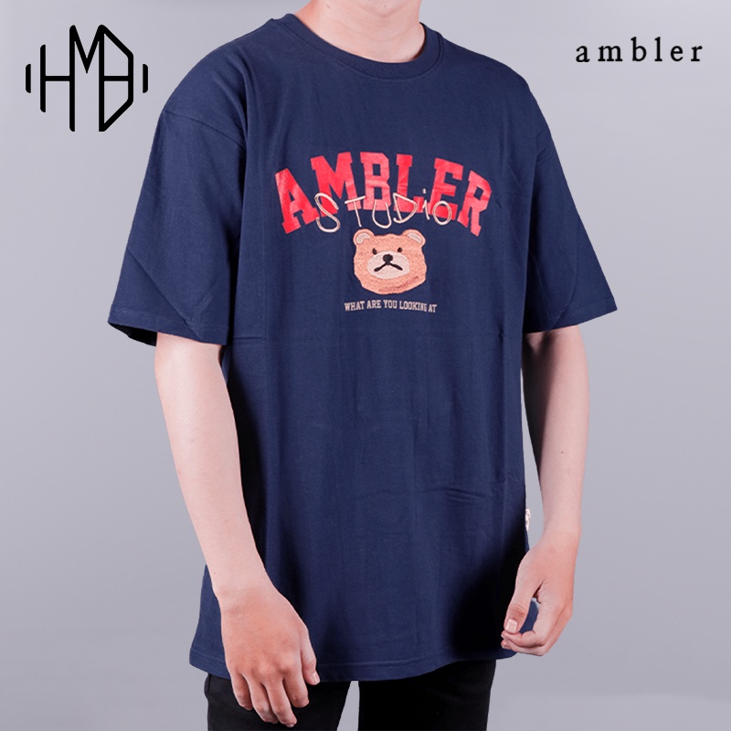 Ambler Ambler Bear Tee Navy