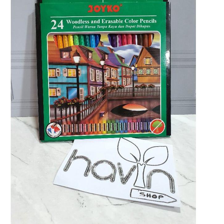 

경 pensil warna 24 warna bisa dihapus JOYKO CP-115/color pencil/woodless and erasable color pencils Terbaik