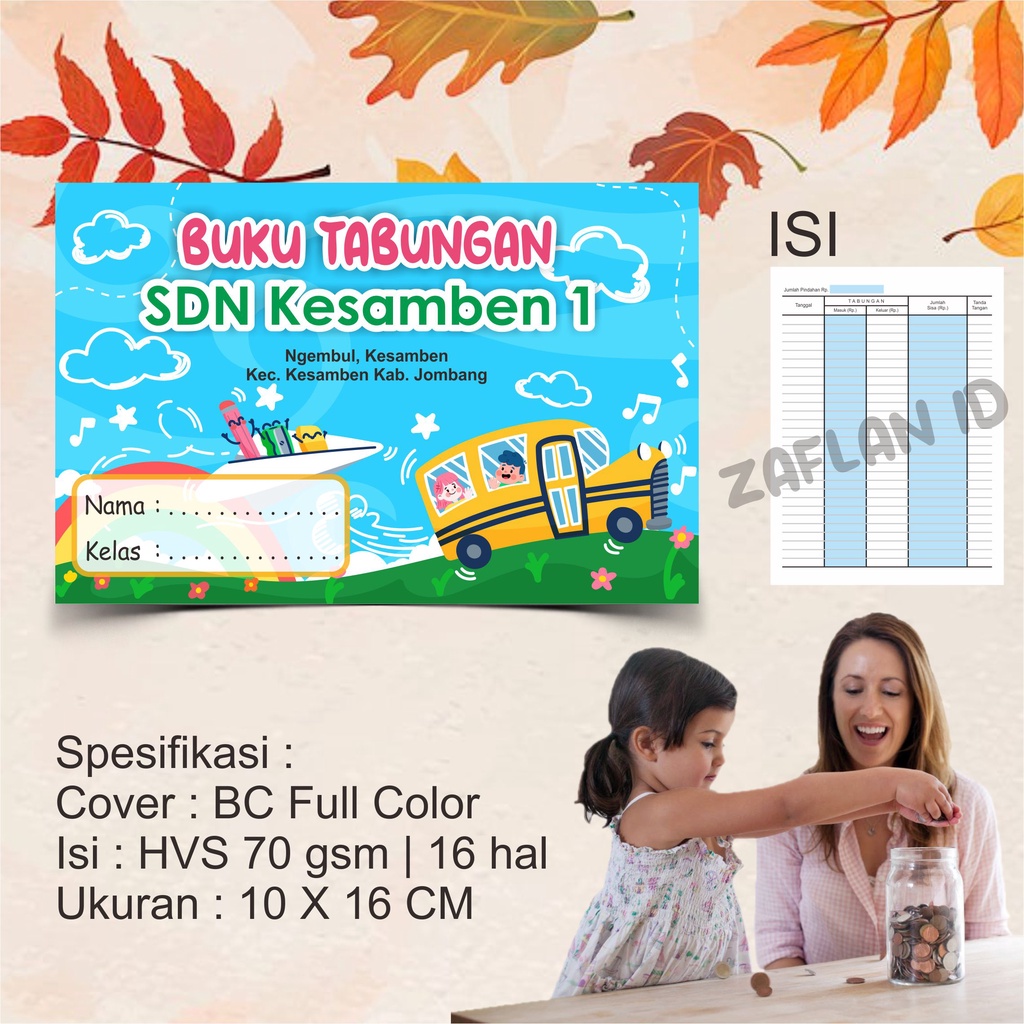 

Buku Tabungan Custom Full Color | Buku Tabungan Sekolah Ngaji Hari Raya Koperasi