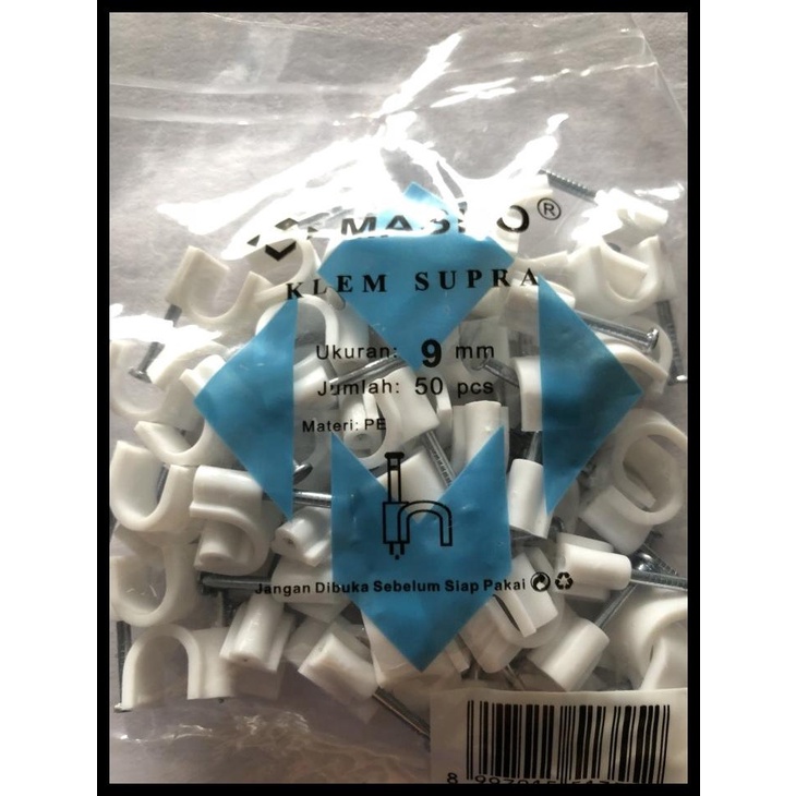 

Klem Kabel Clip Kabel Cable No 9 Mm No.9 Masko Beton