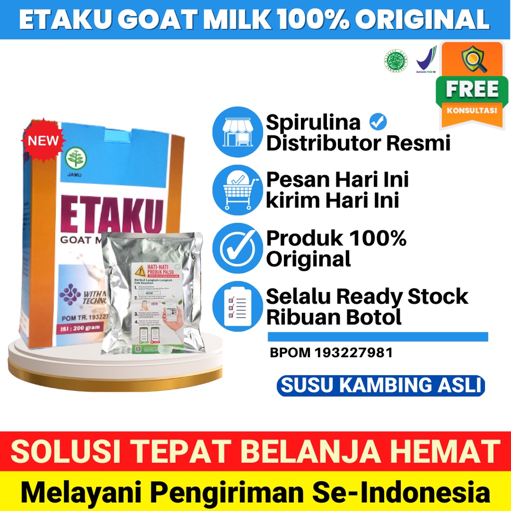 

Walatra Etaku Goat Milk Original 100% Asli Susu Kambing Pilihan