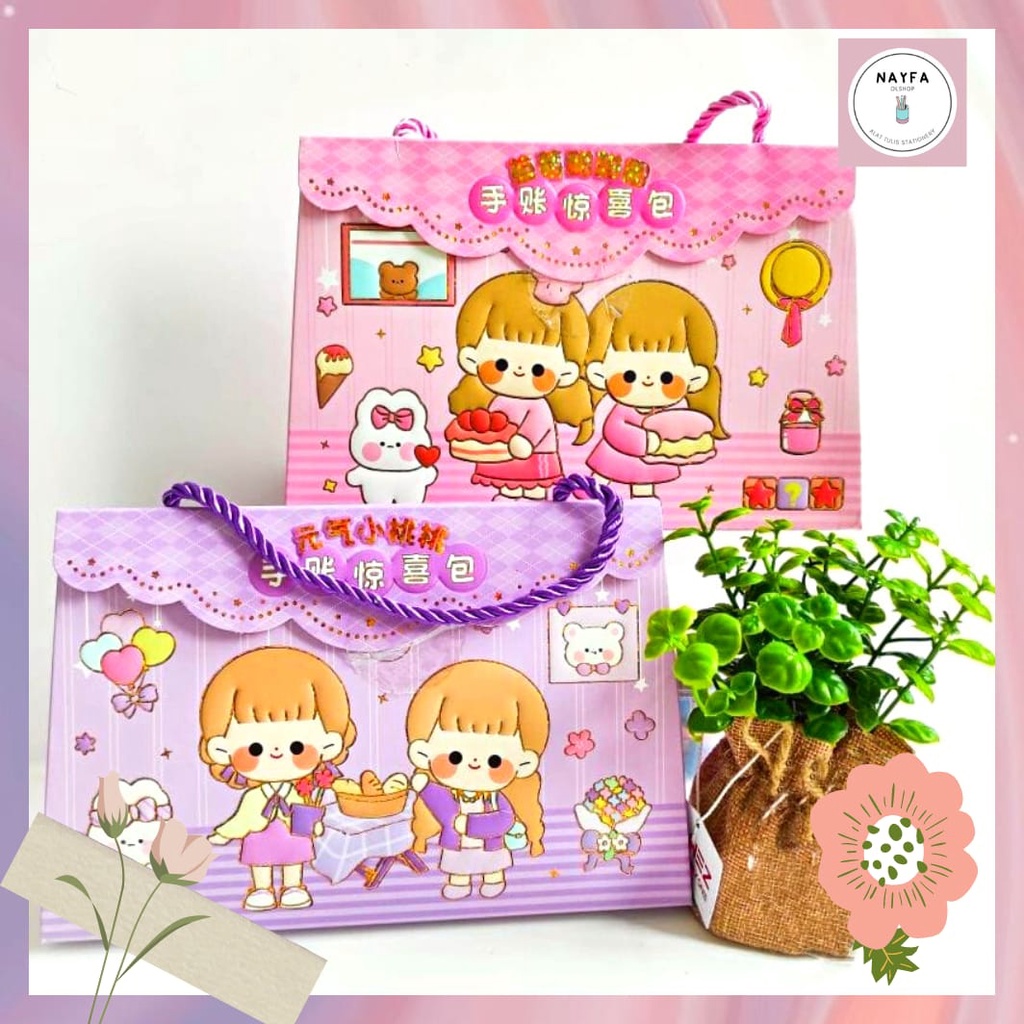 

SET Sticker Paper Bag Kode SZ-65 Set Daily Manual Cute Pattern Decorative Alat Jurnaling