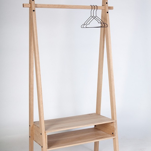 Hanger Rak Baju Kayu /Stand Baju Kayu / Rak Serbaguna Murah