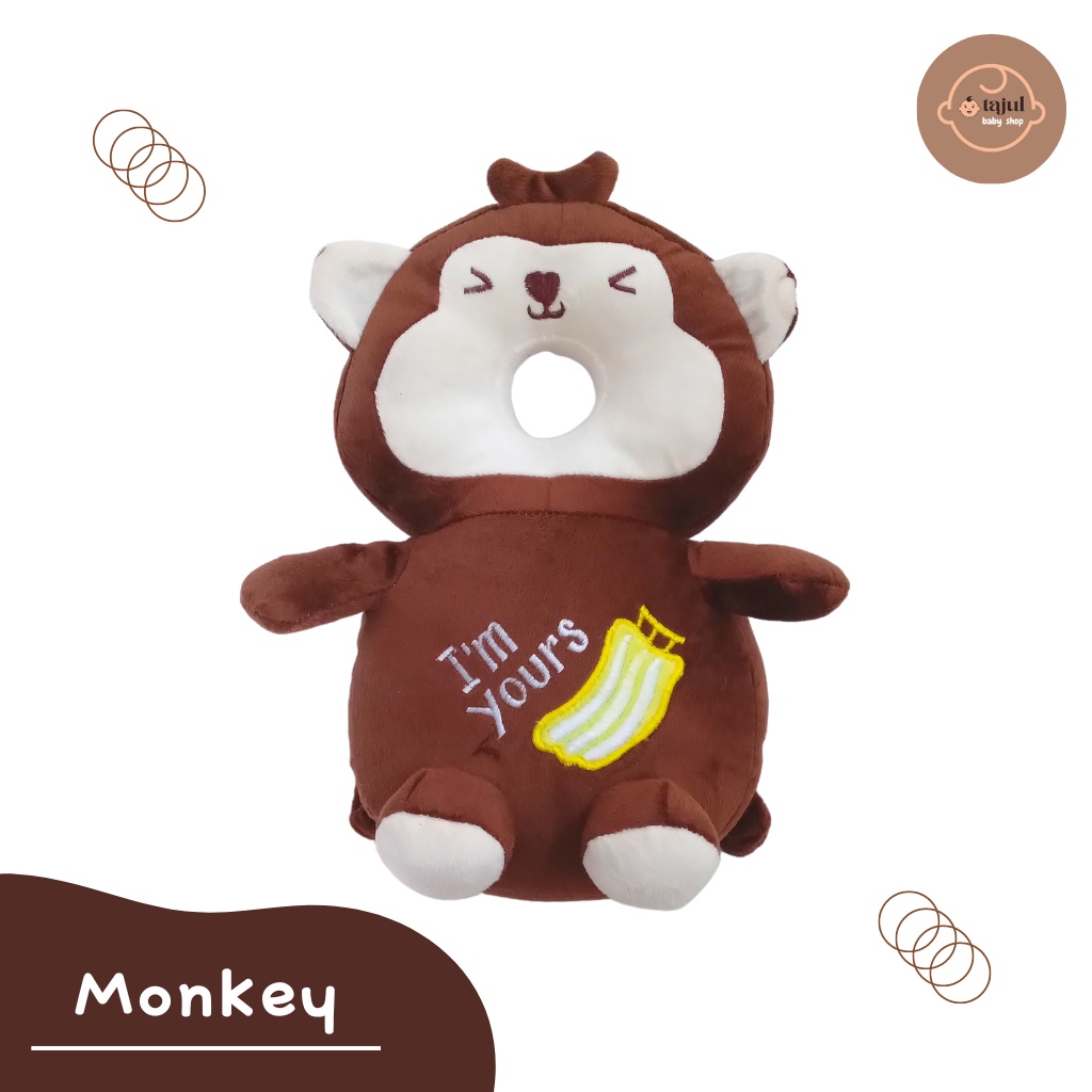 Head Neck Pillow Pad | Bantal Pelindung Kepala Bayi Monkey