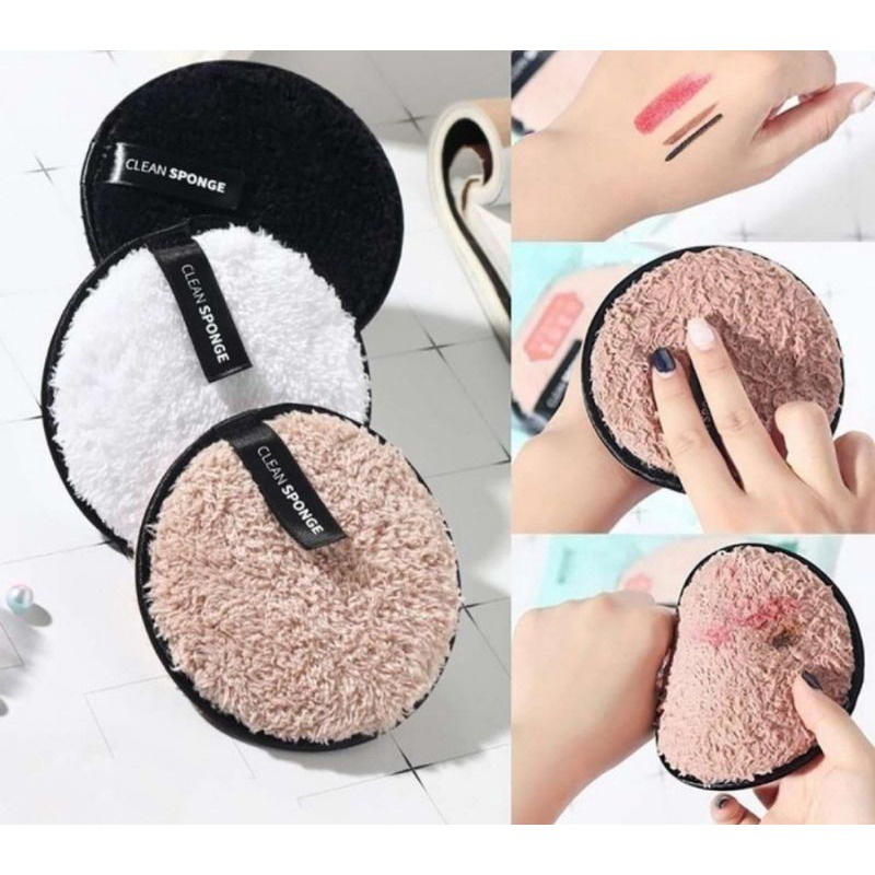 (ACC72) Makeup Clean Removal  Sponge Puff Face Cleansing Puff Pembersih Makeup